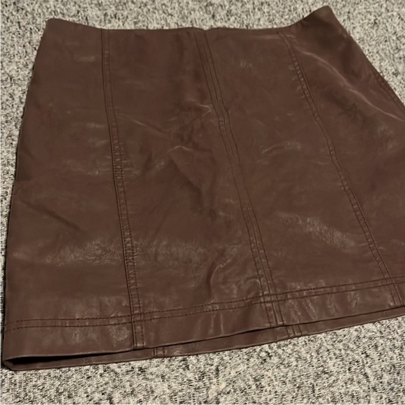 Free People Modern Femme Vegan Leather Skirt - Picture 4 of 5